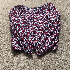 Cropped Floral Long Sleeve